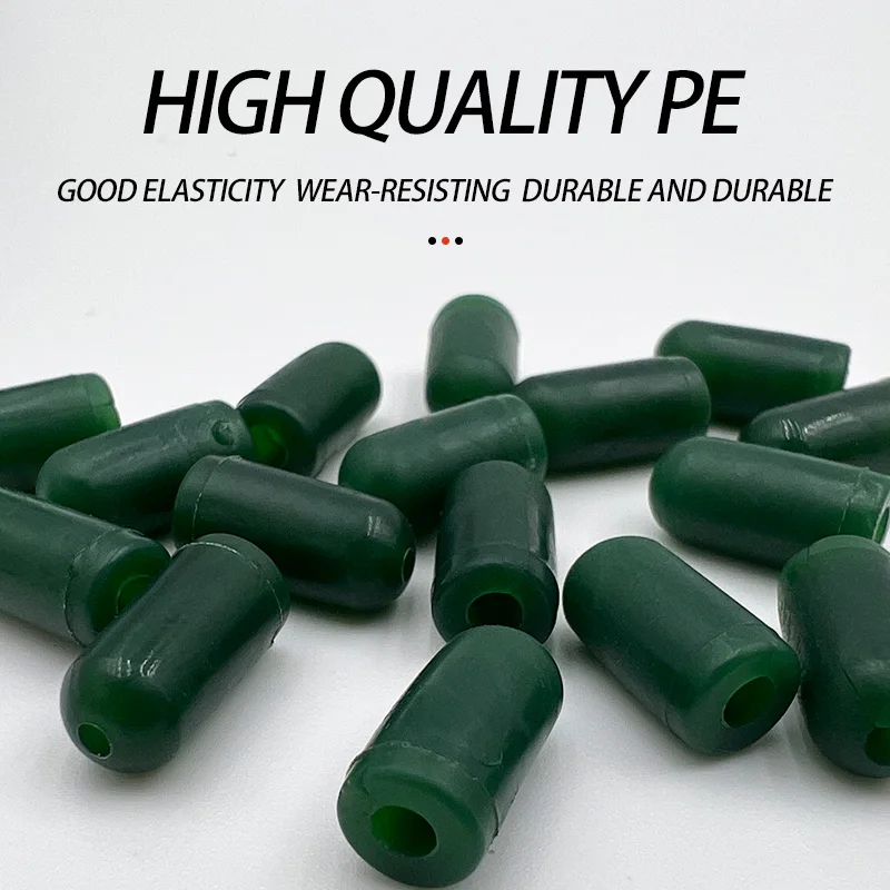 50pcs Carp Fishing Buffer Beads Anti-Tangle Swivel Stopper Rig Fishing Terminal Rubber Shock Rig Beads