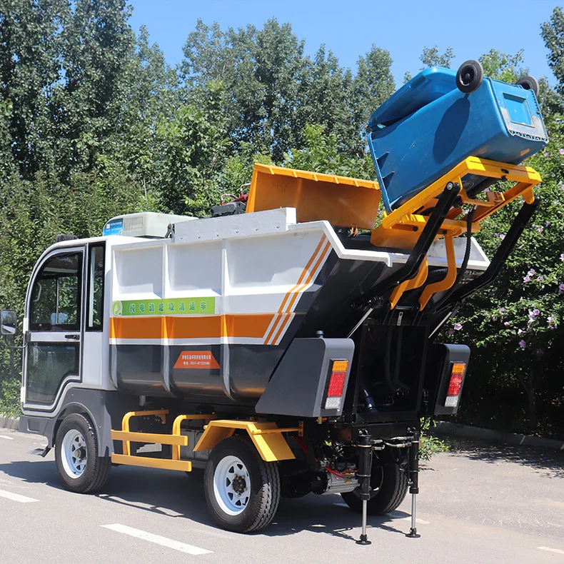 Hot Sale New energy self-loading dump truck 3cbm small garbage truck electric trash truck