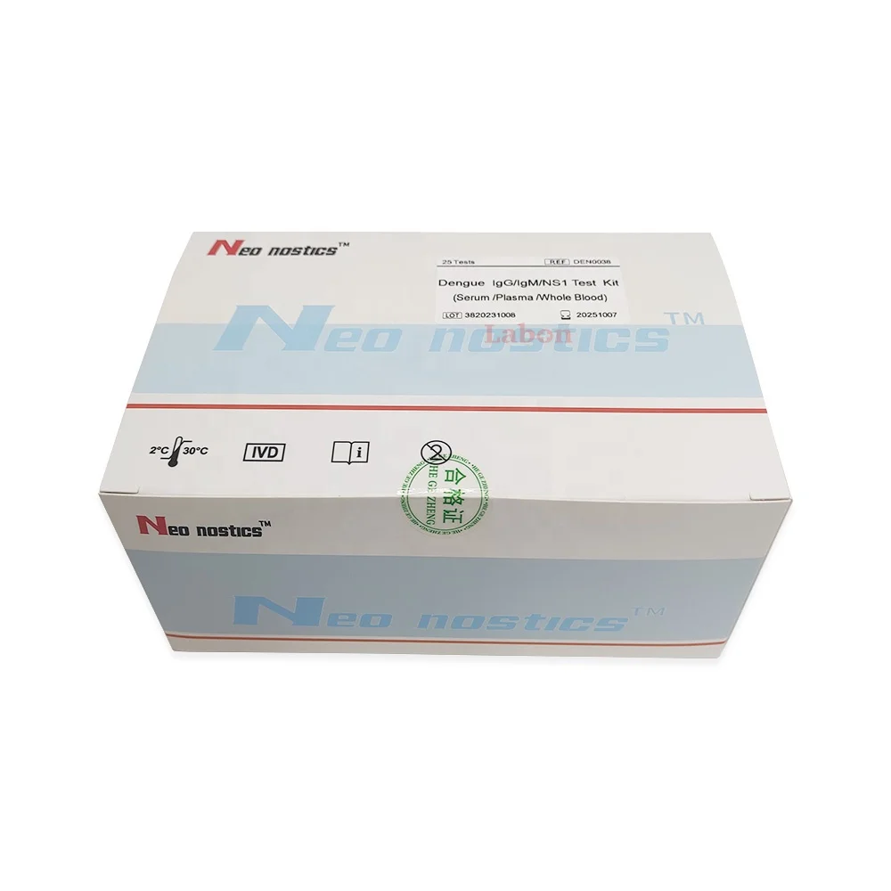 Home Use Dengue Fever Quick Diagnostic Test Kit One Step Rapid Dengue IgG IgM NS1 Test Kit IVD
