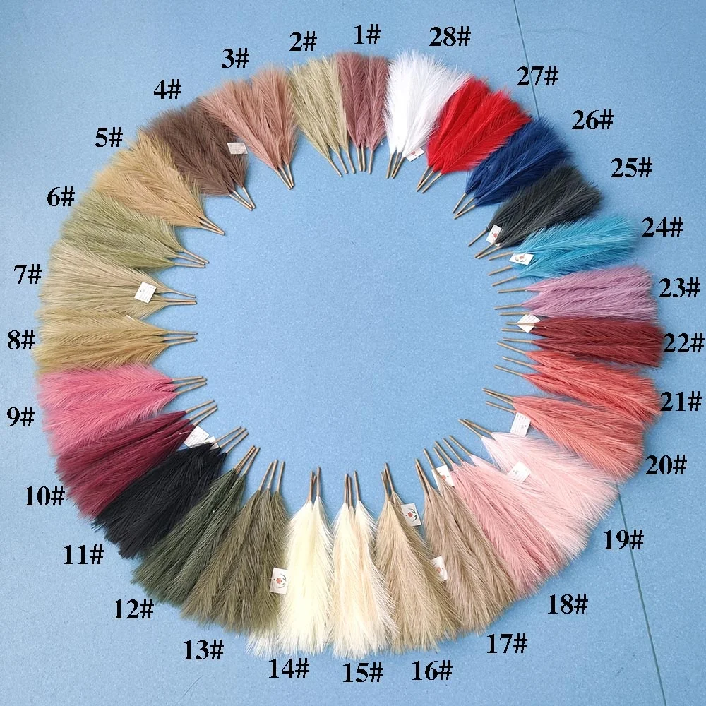 FCD1011  artificial flower decor blue pampas artificial flowers arch faux artifical pampas grass small