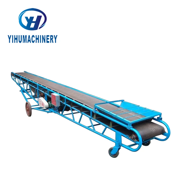 Adjustable Height Flexible Movable Custom Rubber Mobile Belt Conveyor for sale