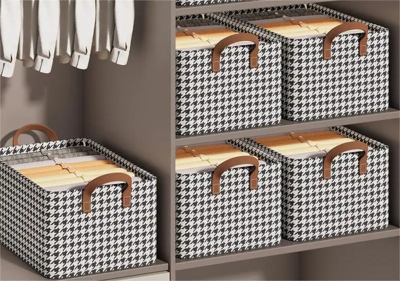 Clothes Dust Storage bask With steel frame Portablestorage Bag Foldable Moistureproof Large Capacity Storage Box