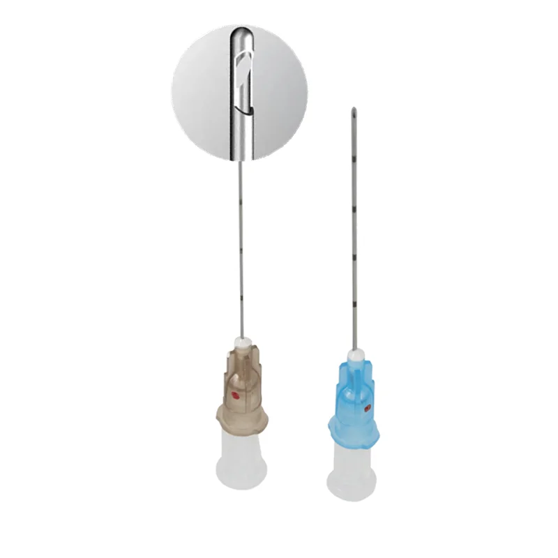 
New arrivel plastic blunt tip syringe needle micro material cannula for dermal filler 