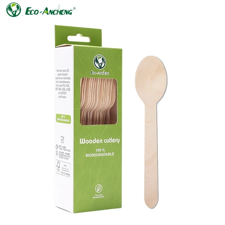 Natural Quality Factory Wholesale Custom Birch Wood Spoon Design Custom Bulk Cheap Small Wooden Spoon