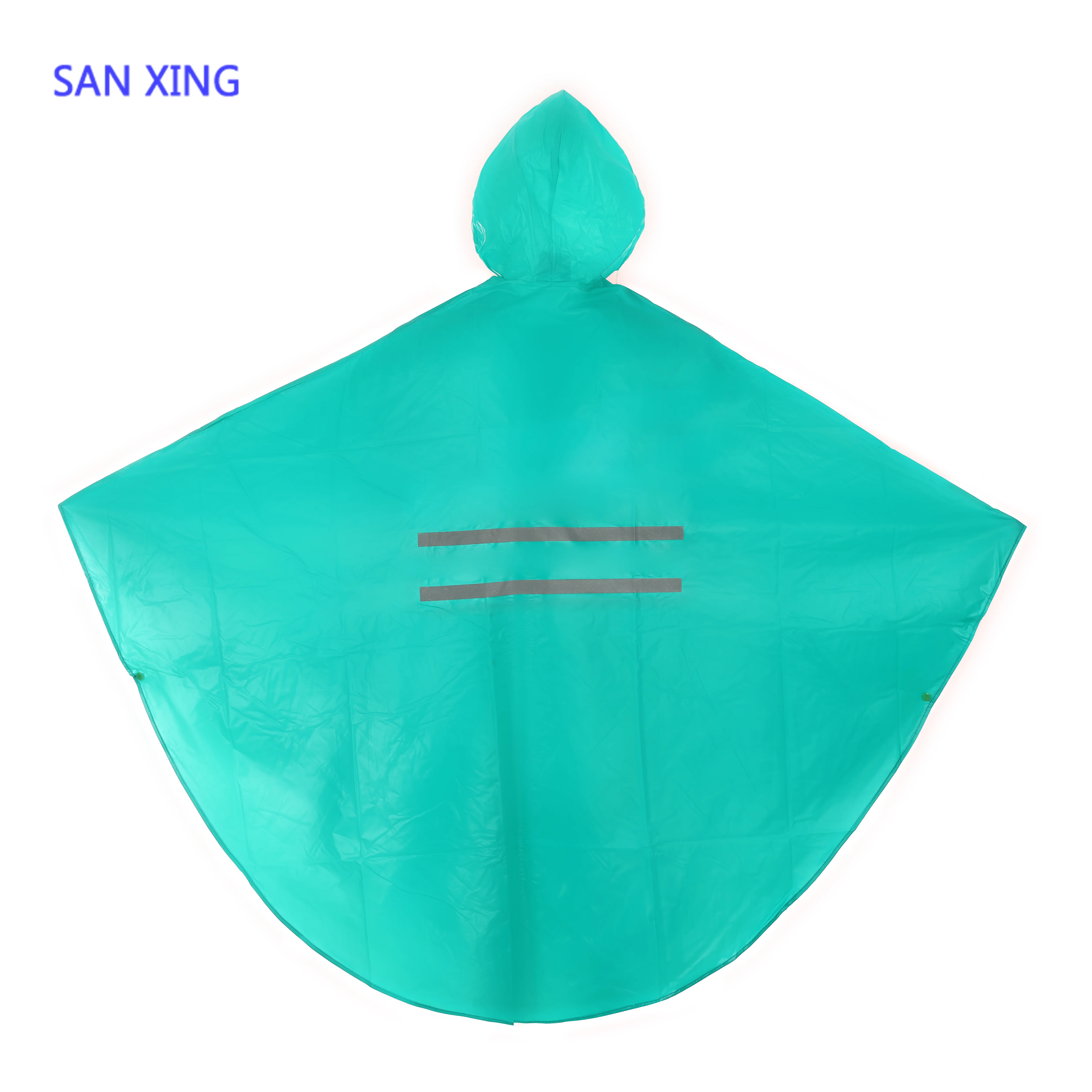 igh quality customized logo printed long reusable waterproof polyester PVC raincoat