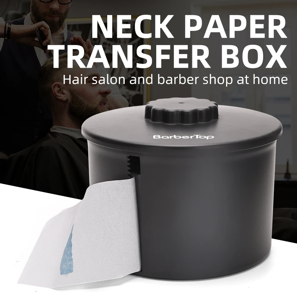 Salon Beauty Barbershop Supplies Disposable Neck Strip Paper Barber Tissue Collar Storage Box
