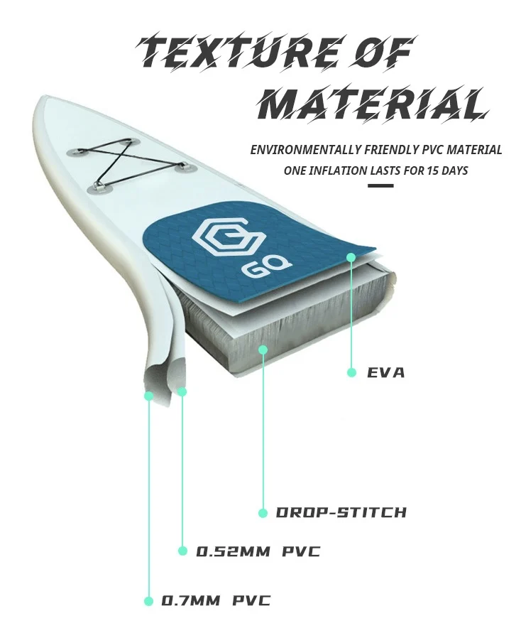 Wholesale Cheap Stand up Paddle Board Inflatable Surfboard Stand Inflatable Sup Board with six accessories GQ Borad