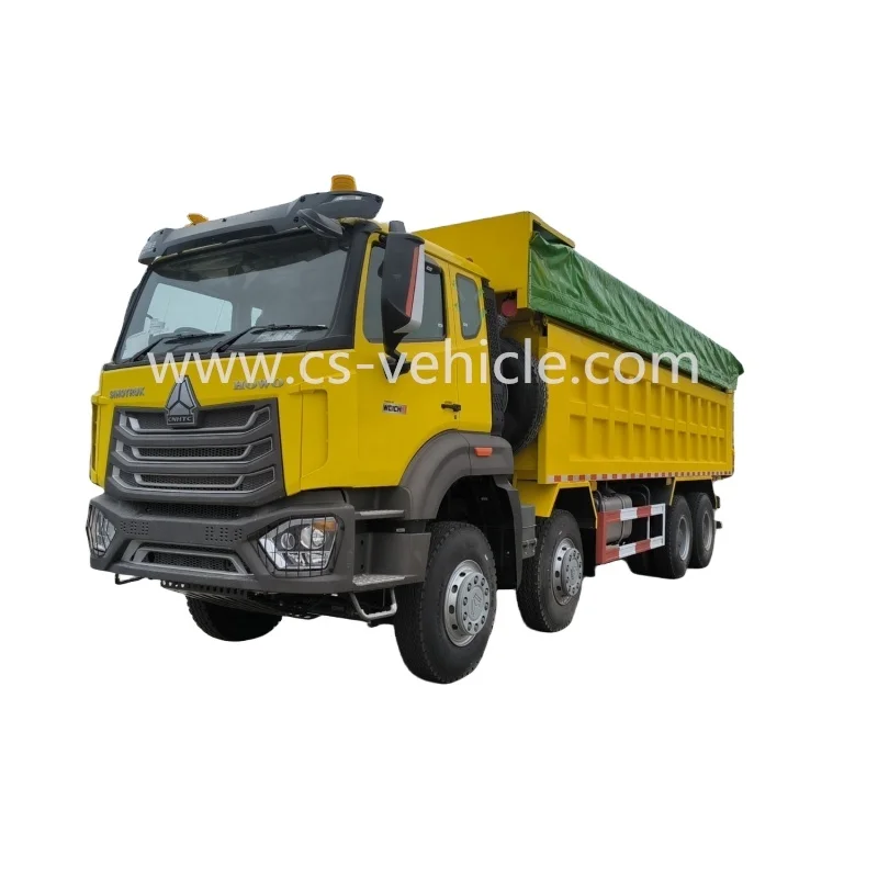 Sinotruk HOWO NX 8x4 400HP Heavy Duty Dump Truck 40 Tons Tipper Trucks With Electric Cover