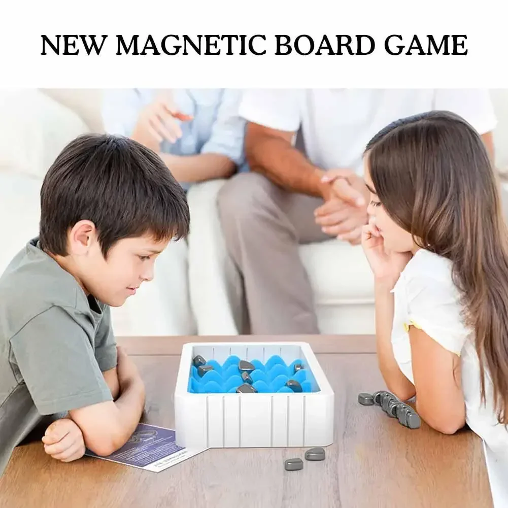 Magnetic effect chess Board Game Children toy thinking logic training magnetic chess for Family interactive board game