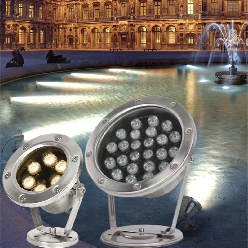 12V 3W/6W/9W/12W/15W/18W/24W/36W underwater RGB lamp fountain led lights China led swimming pool light