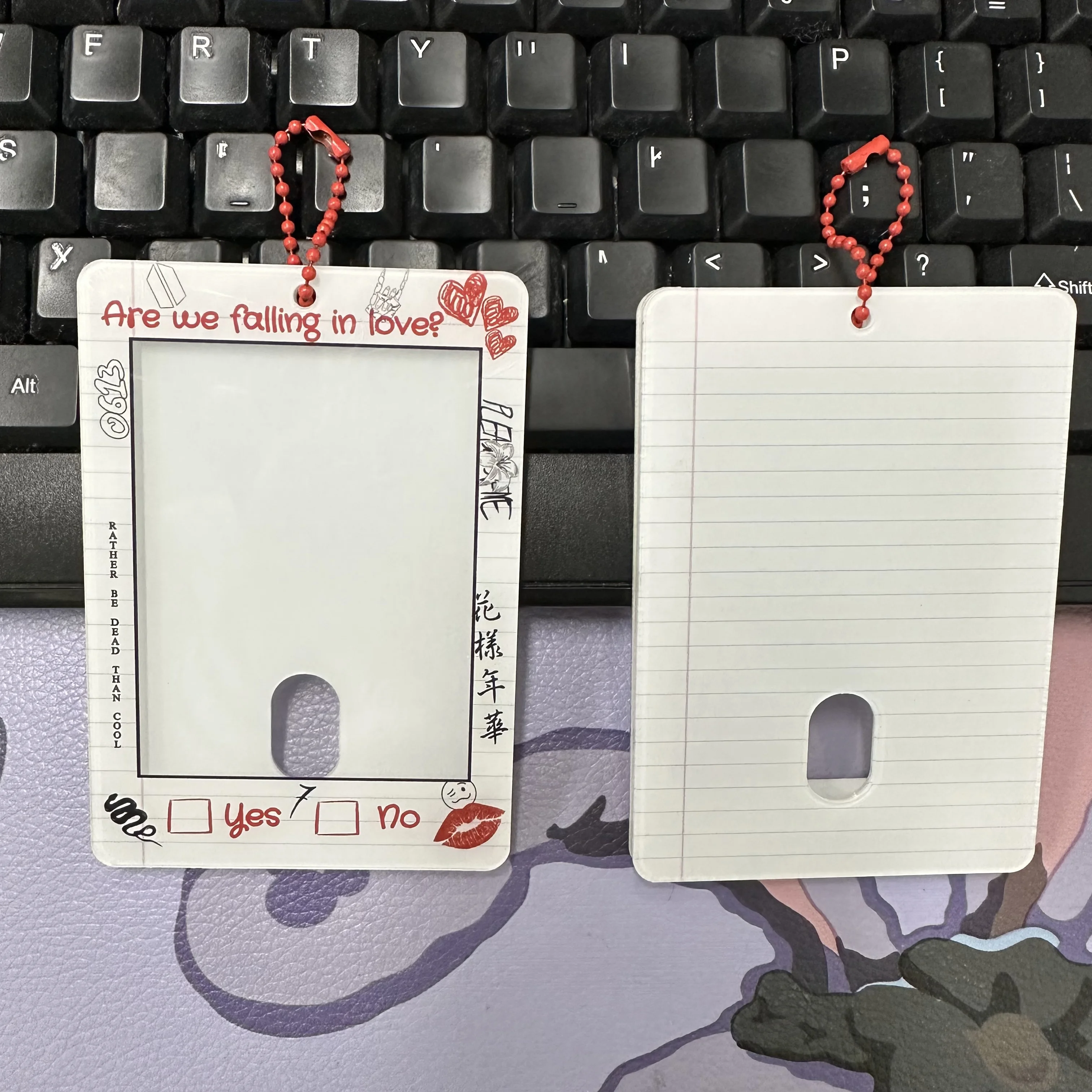 Модный милый пользовательский Kpop акриловый фотокард Держатель Брелок Мини фоторамка для альбома и шт