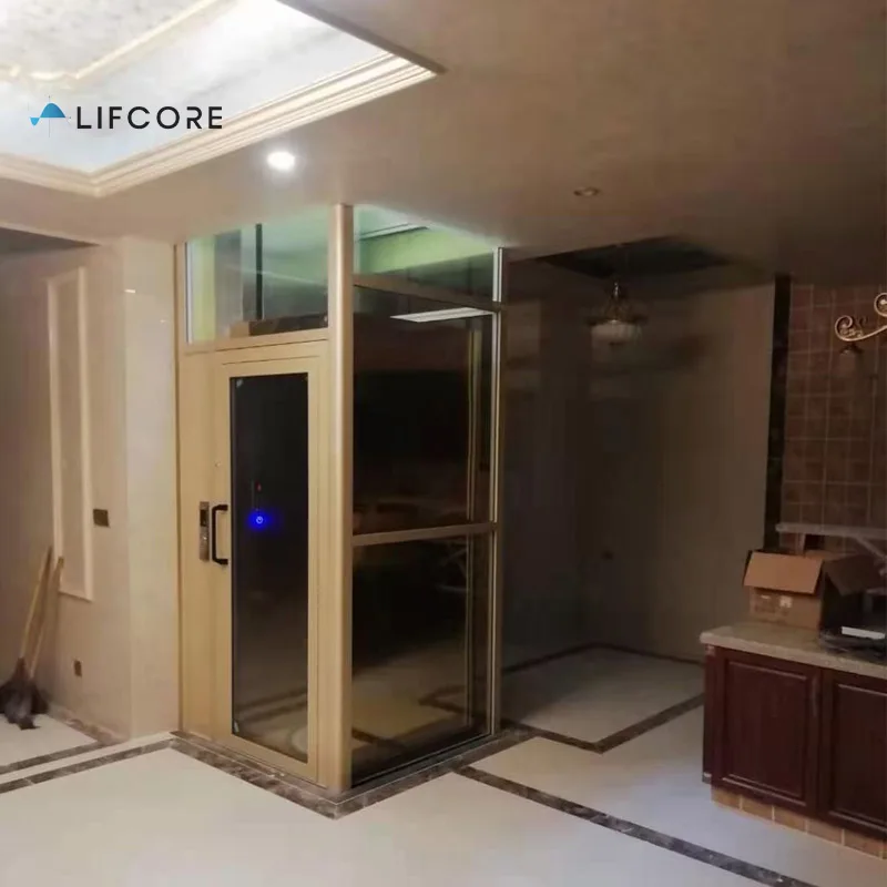 CE approved 0.15m/s home elevator with hydraulic lift platform suitable for wheelchair users