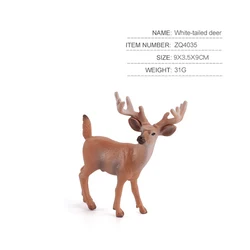 Hot sale Table Decoration Woodland Figurines Toy Hollowl  White-Tailed Buck Toy Wild Forest Animal Mode