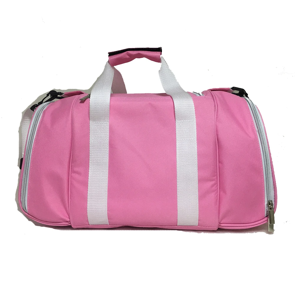 Wholesale picnic sports duffle bag for 4  person with Insulated Cooler Compartment   pink