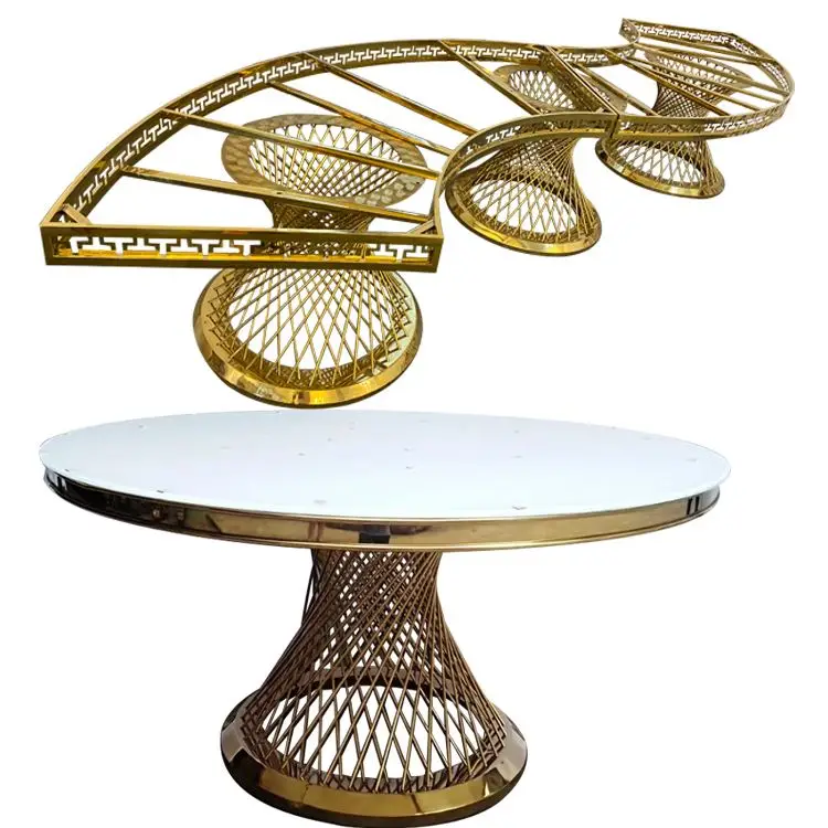 
Double Layer Glass Dining Dragon Mart Dubai Drop Leaf And Chairs Eero Saarinen Tulip Electric Room Sets Elegant Banquet Table 