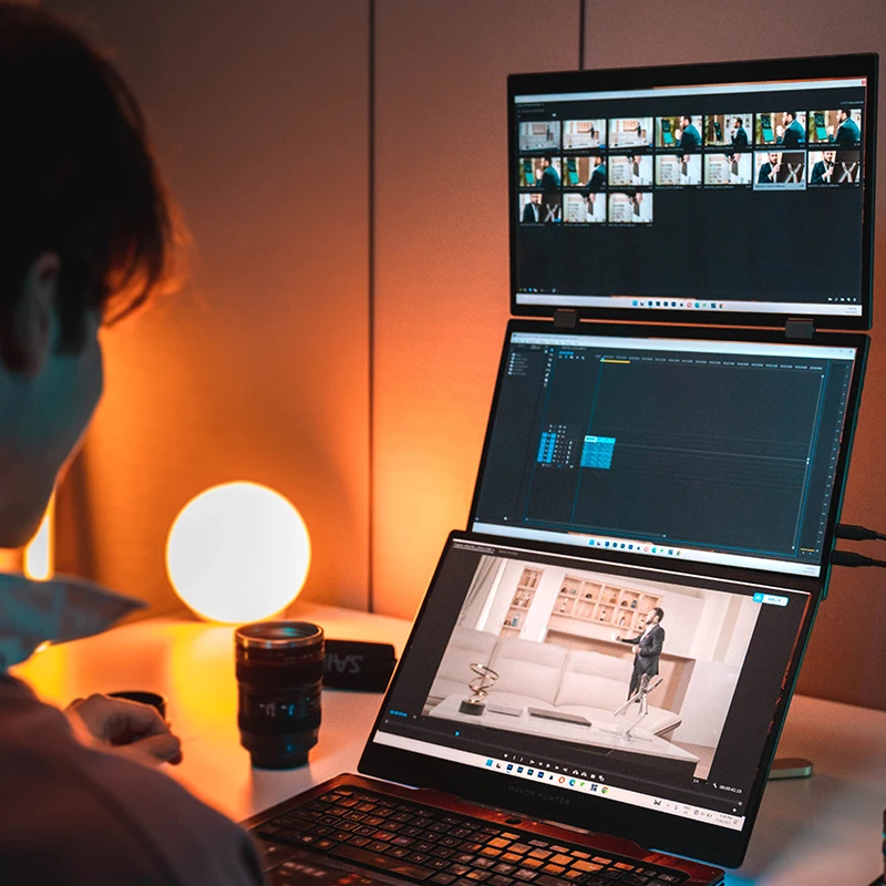 15.6 inch 360 degrees Foldable Dual touch screen Portable IPS Laptop Monitor