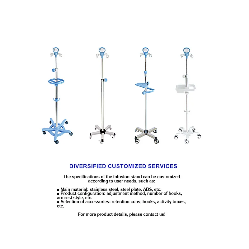 Portable Medical Telescopic Tripod IV Pole Stand Adjustable Infusion Stand Convenient And Durable Drip Stand