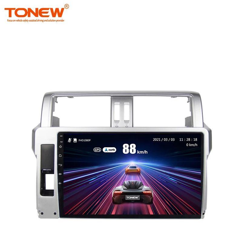 Tonew Android 10 автомобильный dvd-плеер для Toyota Land Cruiser Prado 2013 - 2017 двойной объектив видеорегистратор Wifi с парковочным монитором