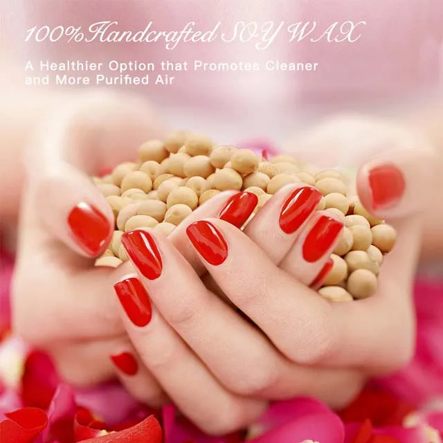 6 шт. в упаковке из черного стекла, красные, Пламенные со стразами Роскошные Ароматические соевый воск свечи подарочный набор для женщин на день рождения или на День святого Валентина