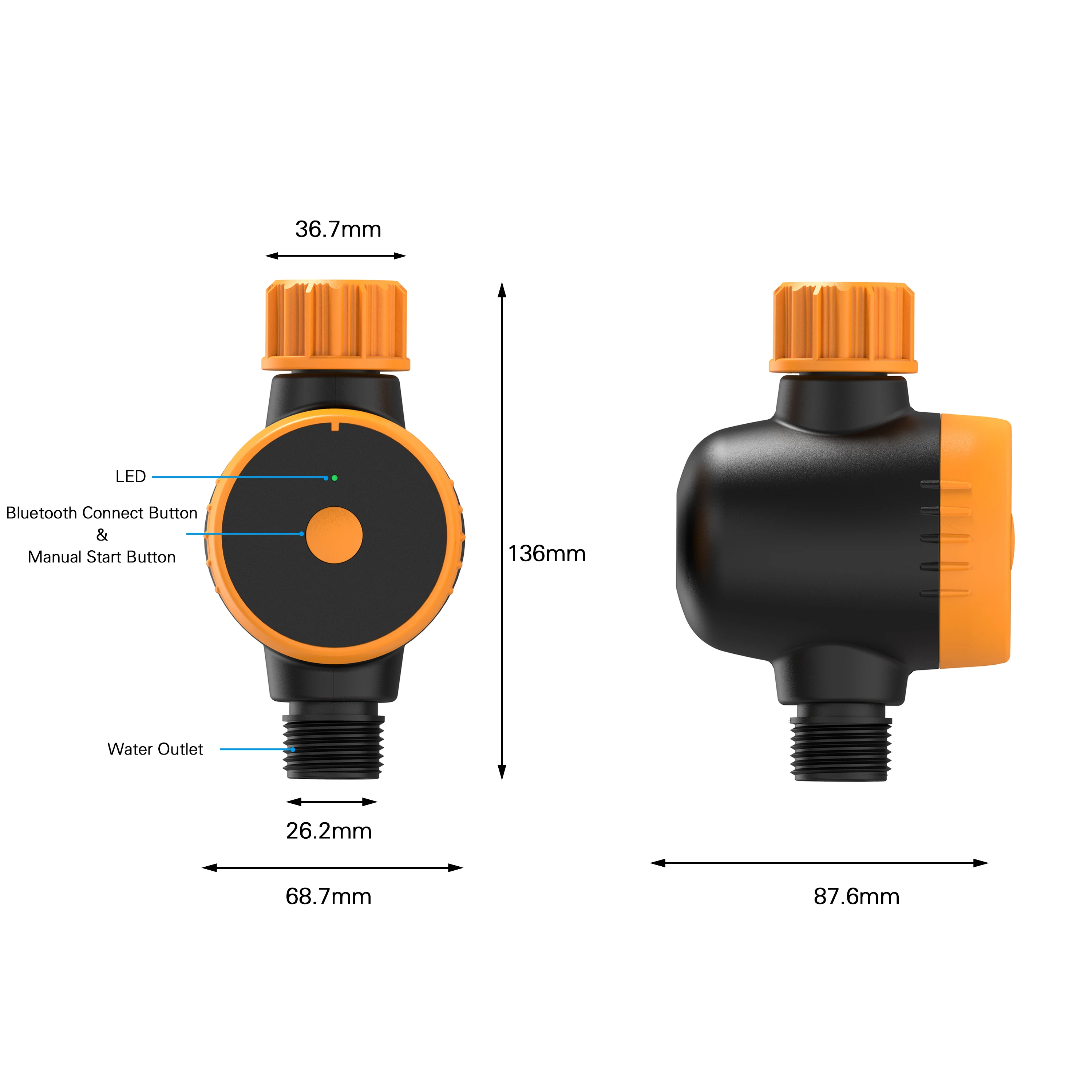 Programmable water valve 3/4 1/2 Hose Tap sprinkler drip zoo farm irrigation Smart garden Watering Timers