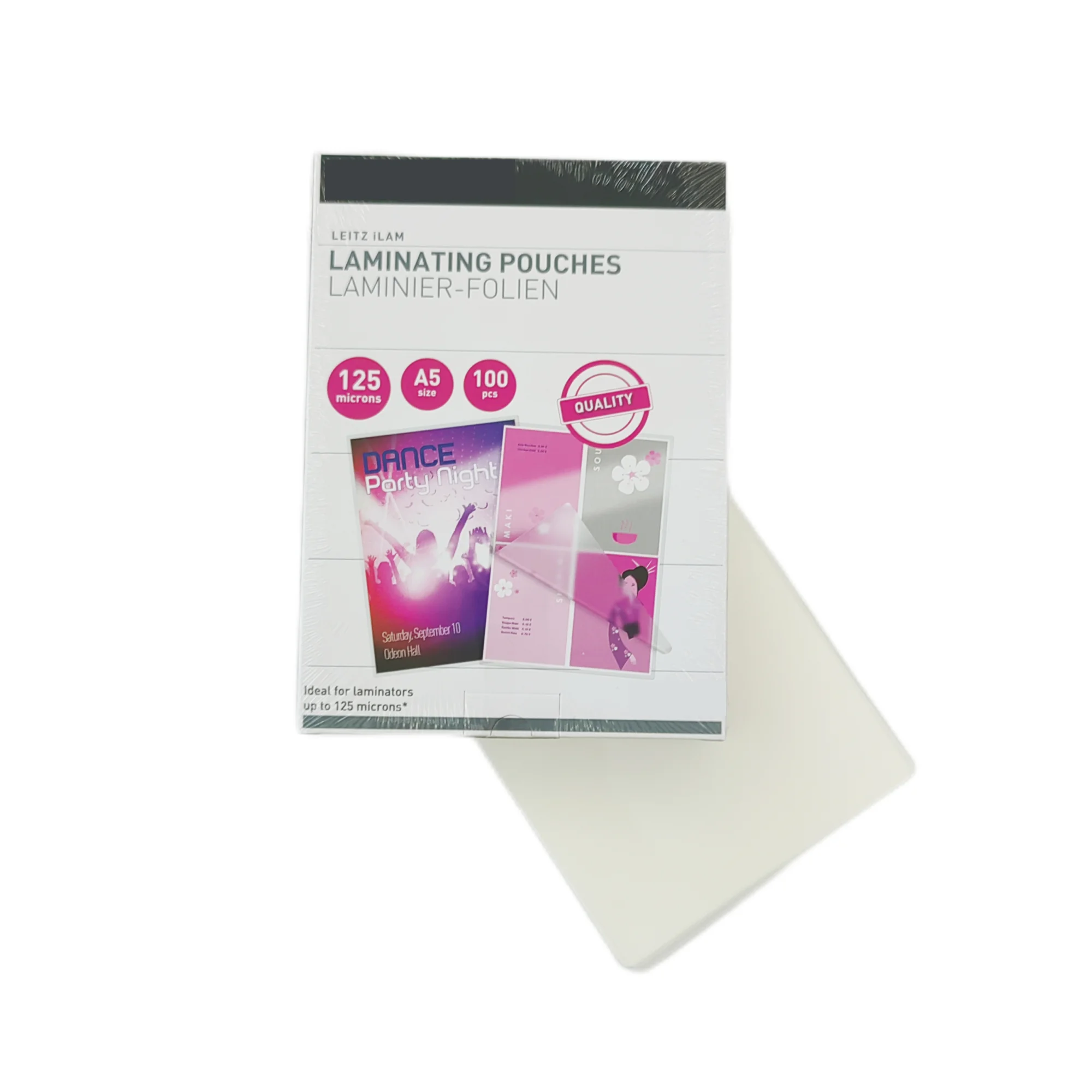 A1 A3 A4 B5 111*154 75mic 125mic Thermal Laminating Pouches a4 laminating pouches 80 micron lamination pouches film