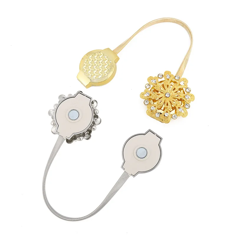 European magnet curtain buckle without installation of window decoration binding rope creative spring curtain binding