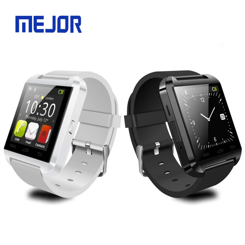 Cheap Rubber wearable wrist watch U8 touch screen android phone smartwatch V8 kids smart watches