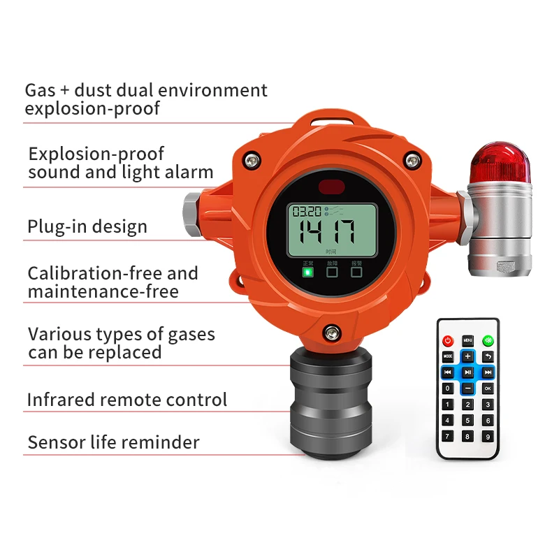 Gas Detector Alarm Fixed Carbon Monoxide Gas Alarm Natural and Liquefied Gas Detectors