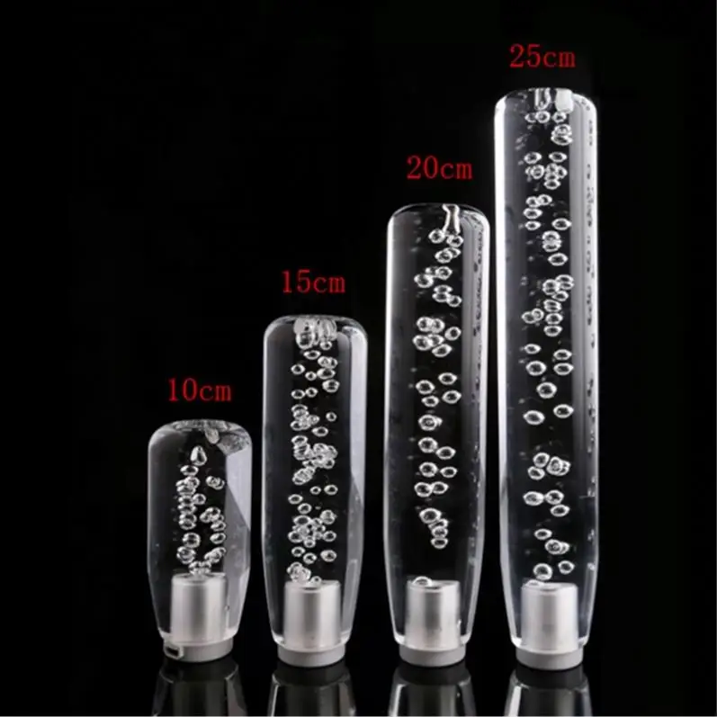 10/15/20/25/30CM Crystal Bubble Style Shift Knob Universal Manual Car Gear With LED Colorful Shifter Lever Auto I