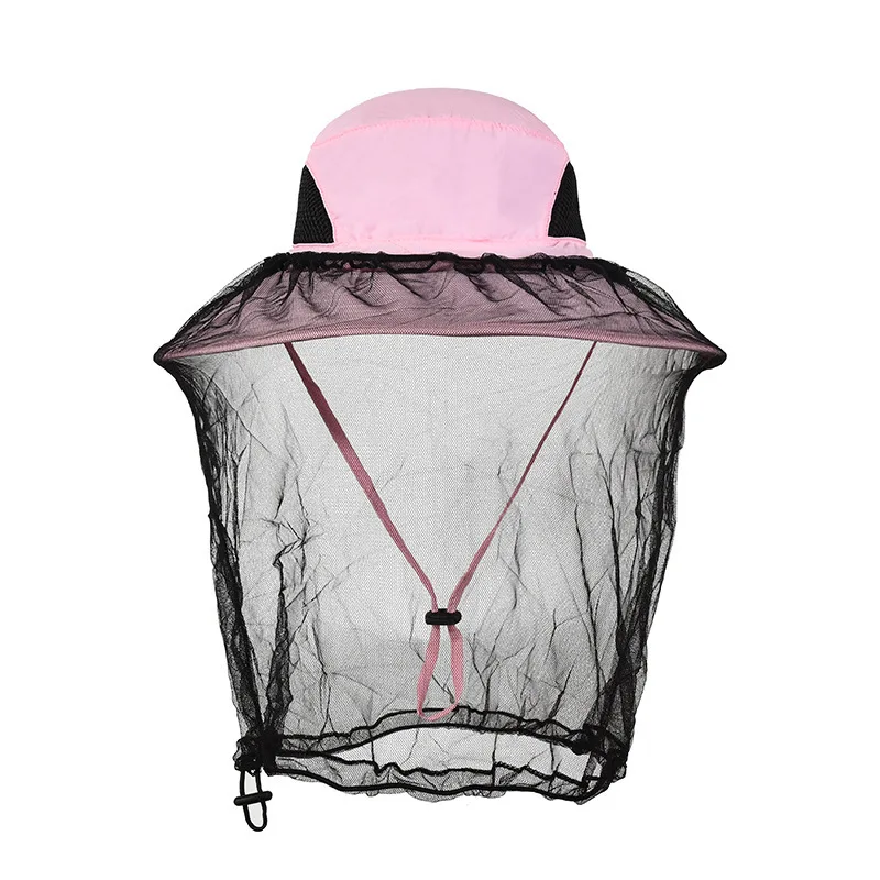 FF1375 Outdoor Mosquito Bucket Hat Head Net Fishing Sun Hat Hunting Netting Mesh Hood Cap Beekeeping Beekeeper Bee Veil Hat