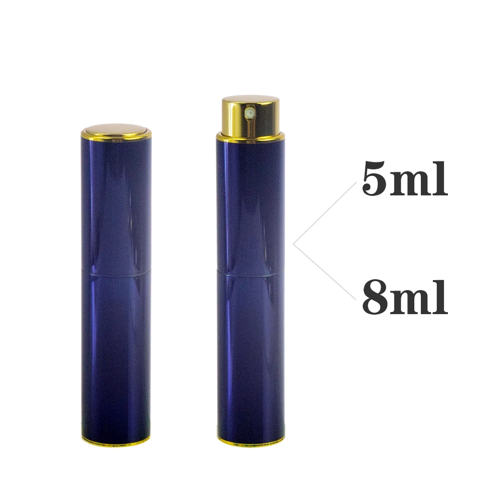 Mini Travel Fragrance 5ml 8ml Good Price Edge Spray Empty Perfume Bottles Aluminum Collar Refillable Atomizer for Essential Oils