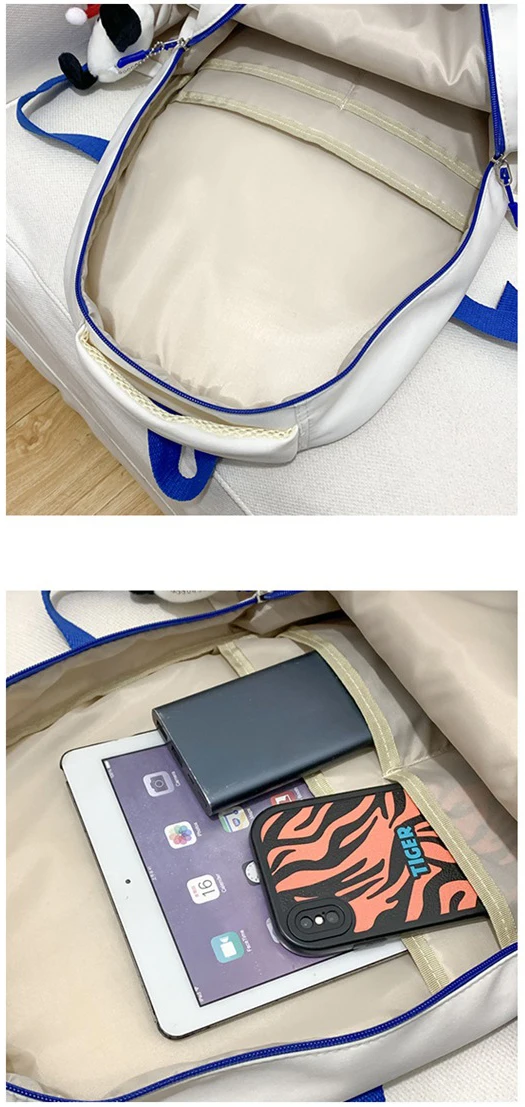 2023 Classic Design Custom LOGO Smiling Face Label Multi-pockets Middle School Students School Backpack