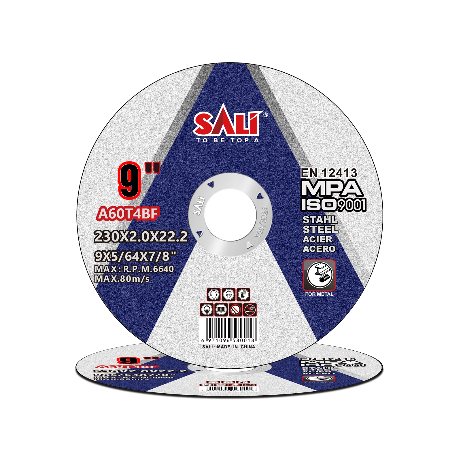 SALI high quality 230 9' cut off wheel custom OEM 9 inch metal abrasive cutting disc