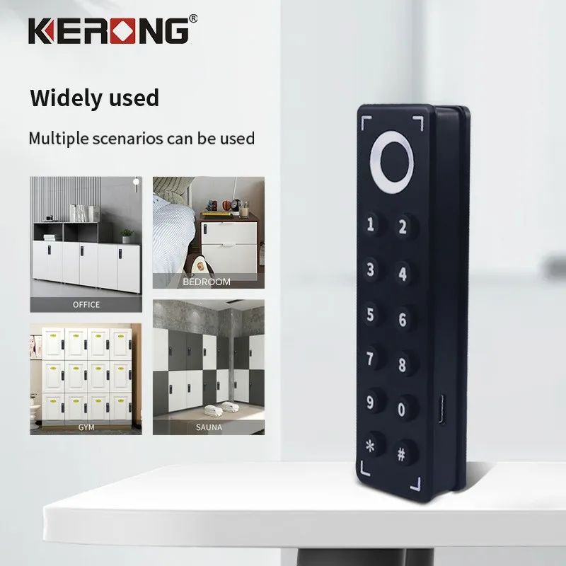 KERONG Digital Gym Locker Cabinet Lock File Cabin Intelligent Electronic Fingerprint Lock