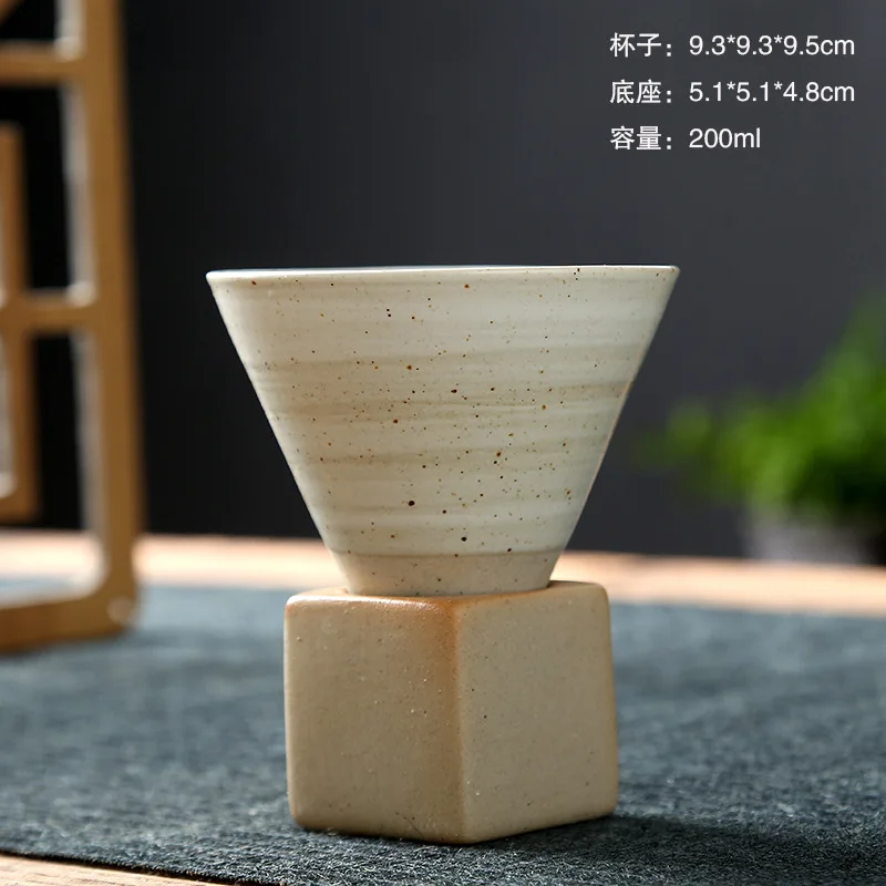 200ml big capacity Funnel cone without handle  arabic ceramic coffee cup
