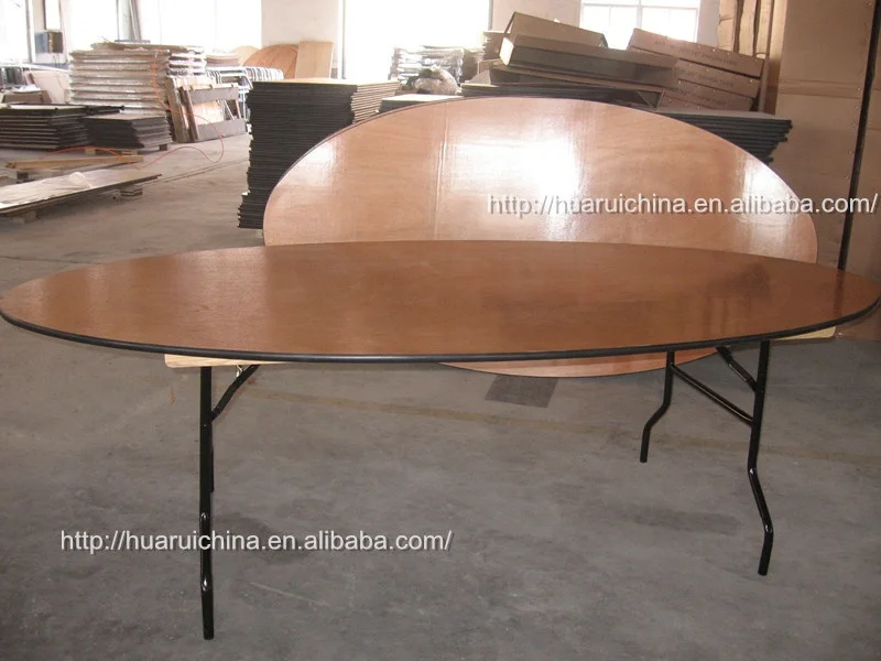 6-10 people Factory Dining Banquet Round Folding Wooden Table