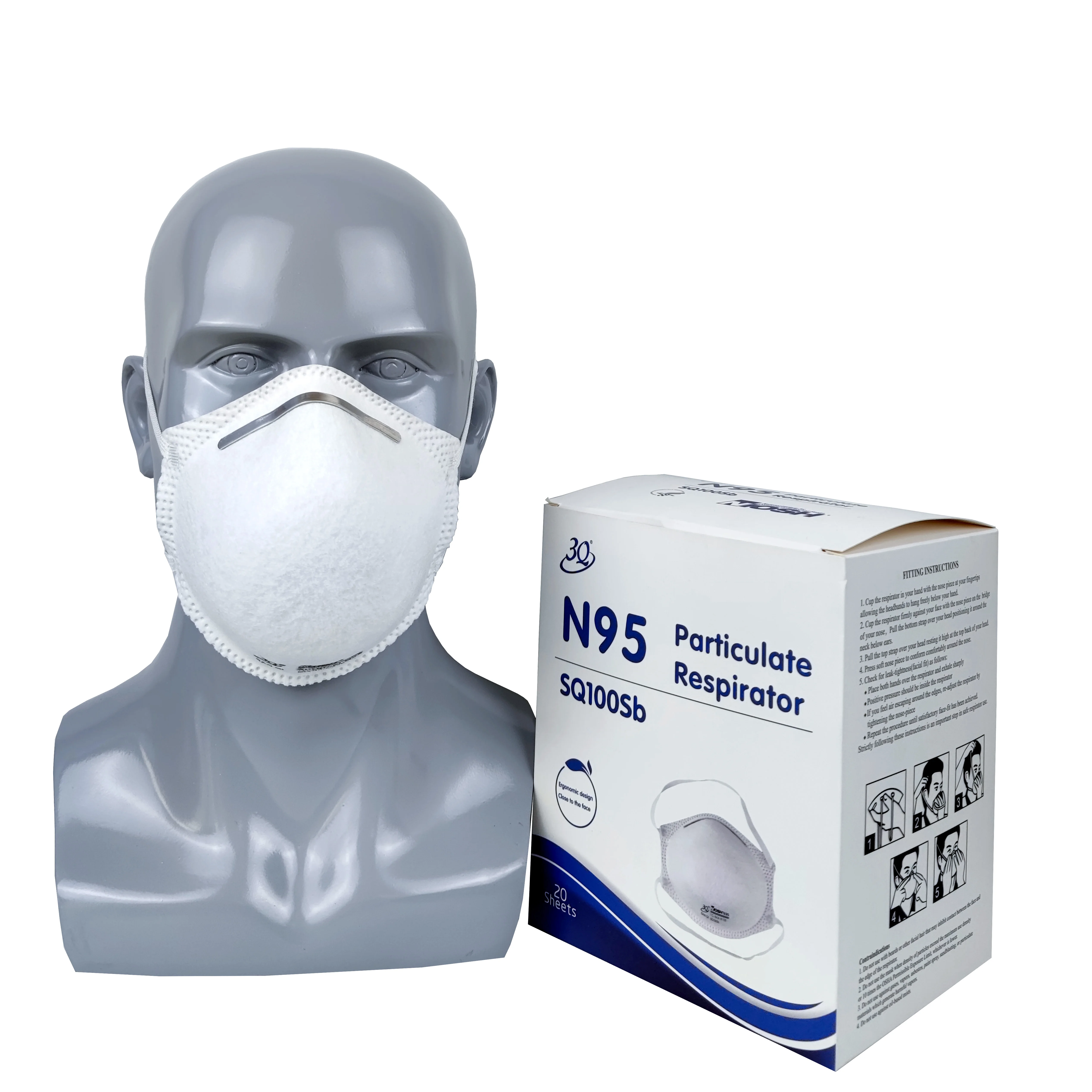 Niosh Approved N95 Particulate Disposable 5 Layer Non-woven Fabric Dust Mask N95 Respirator