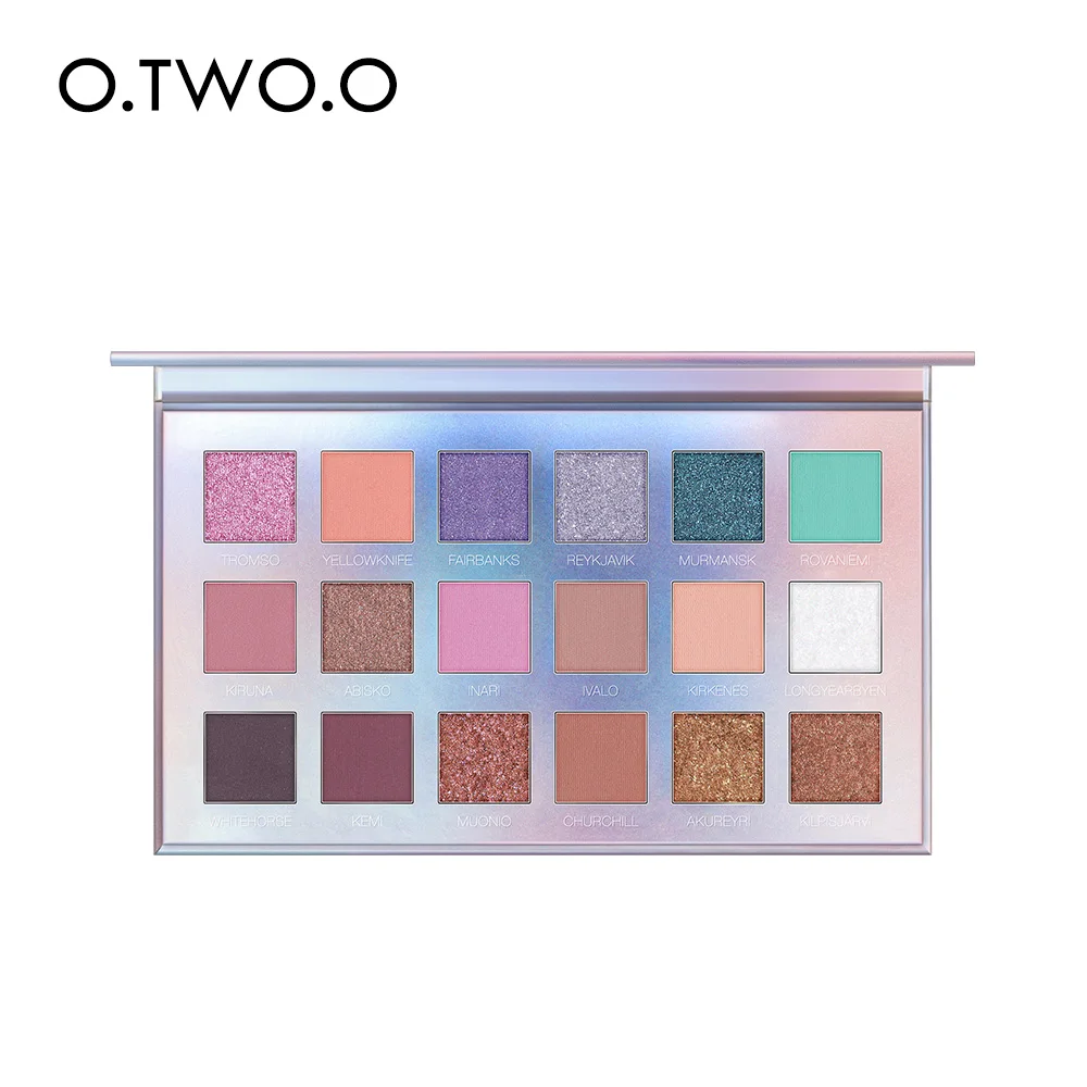 O.TWO.O Aurora Borealis Eyeshadow Palette Soft Delicate Easy Smearing Eyeshadow Long Lasting Eye Makeup
