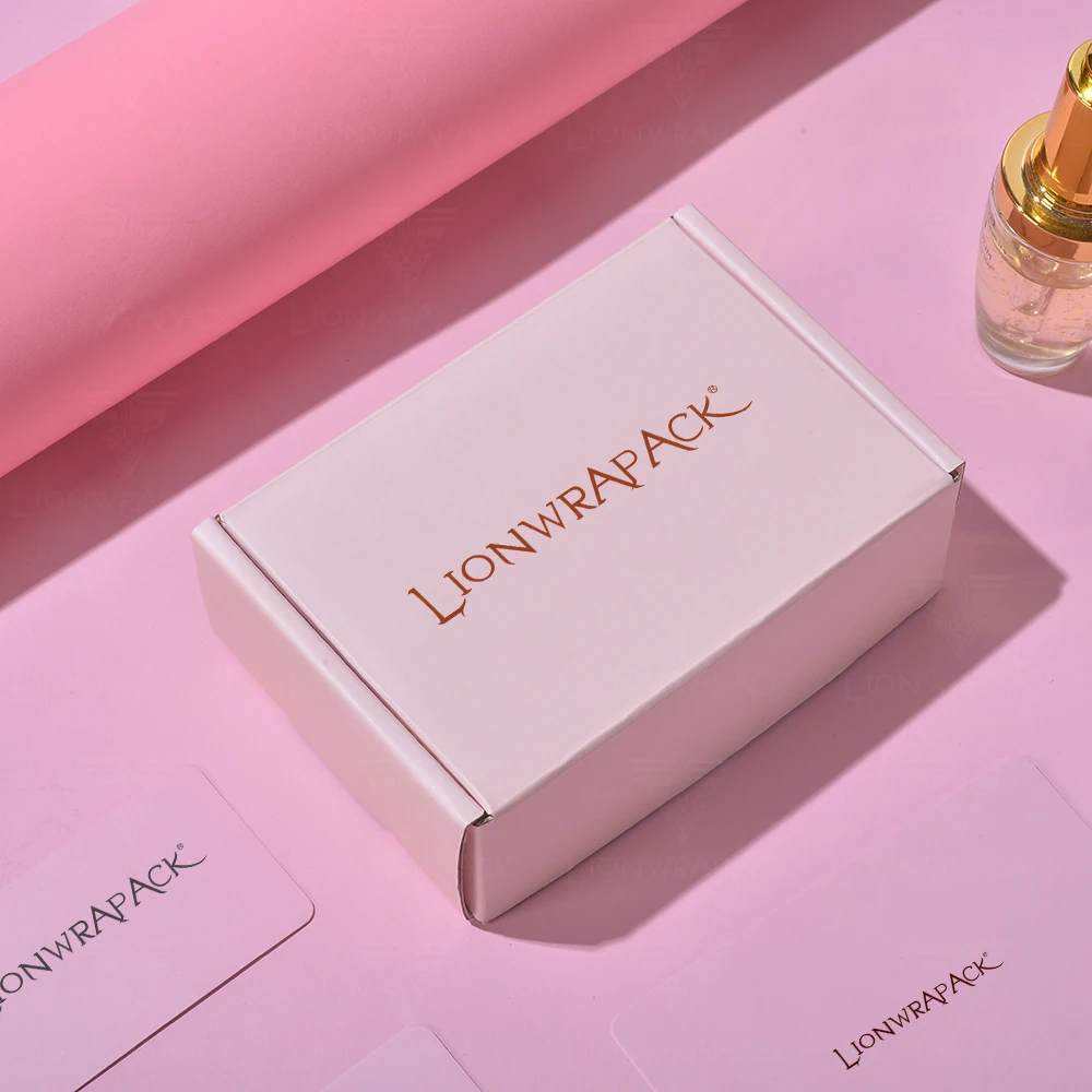Lionwrapack Custom Logo Corrugated Perfume Boxes Environmentally Friendly and Sustainable Cosmetic Packaging Set