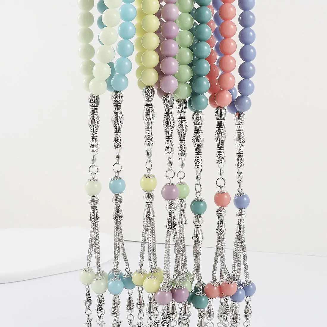 Wholesale 33pcs natural stone beads rosary Muslim prayer beads bracelet