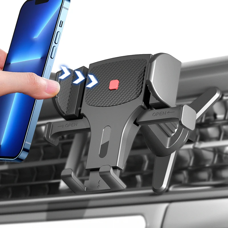 2022 Upgraded Car vent Phone Mount with Hook Clips Mobile Phone Holder quick lock and release switch Car Phone Stand