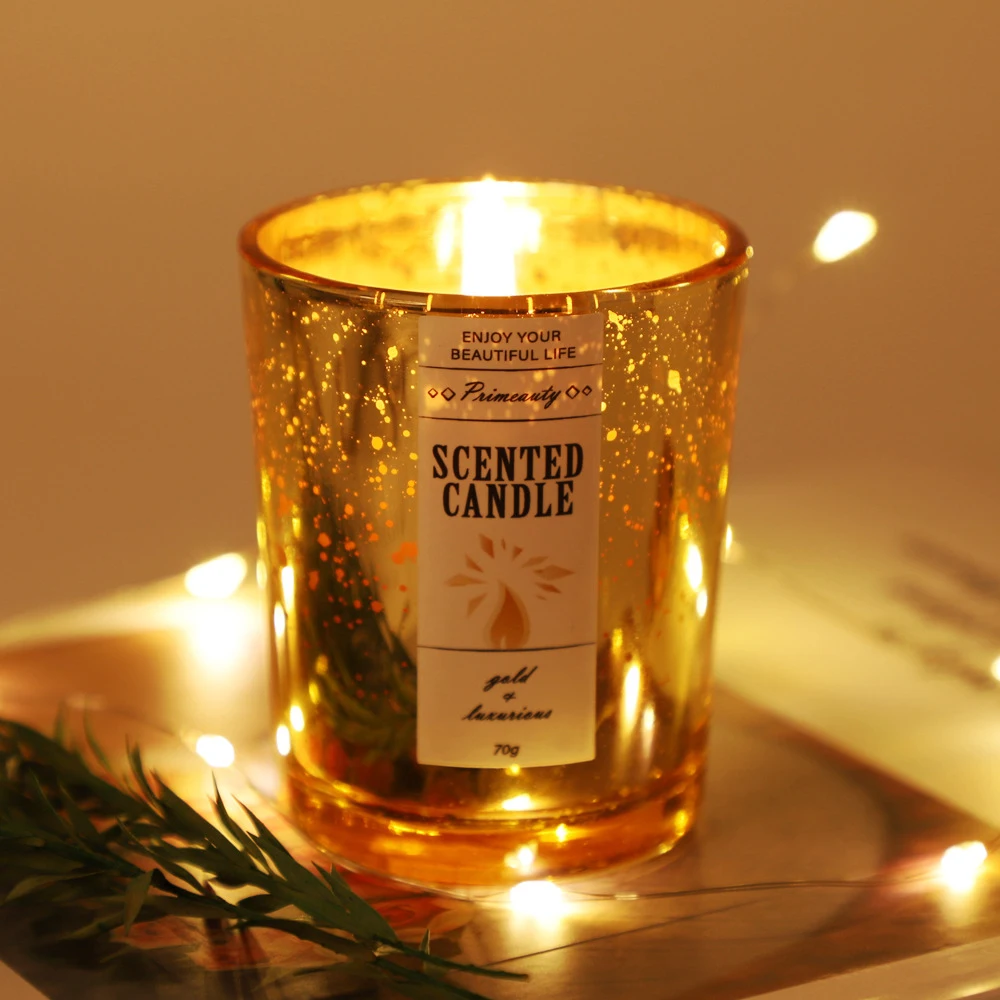 Custom wholesale candles scented luxury gift glass candle jar soy scented candles home fragrance