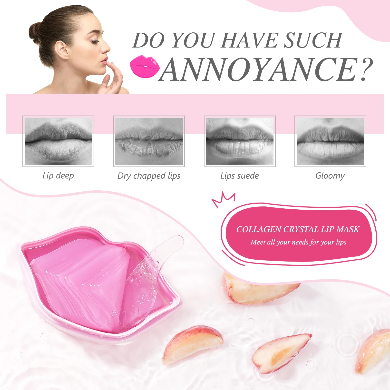Wholesale Cruelty Free Vegan Lip Plumping Mask Bulk Multiple Flavoured Collagen Hyaluronic Acid Lip Mask for Lips Care