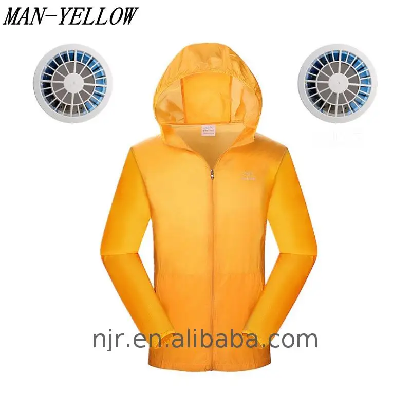 Air conditioned work shirt clothes cooling jacket with fans