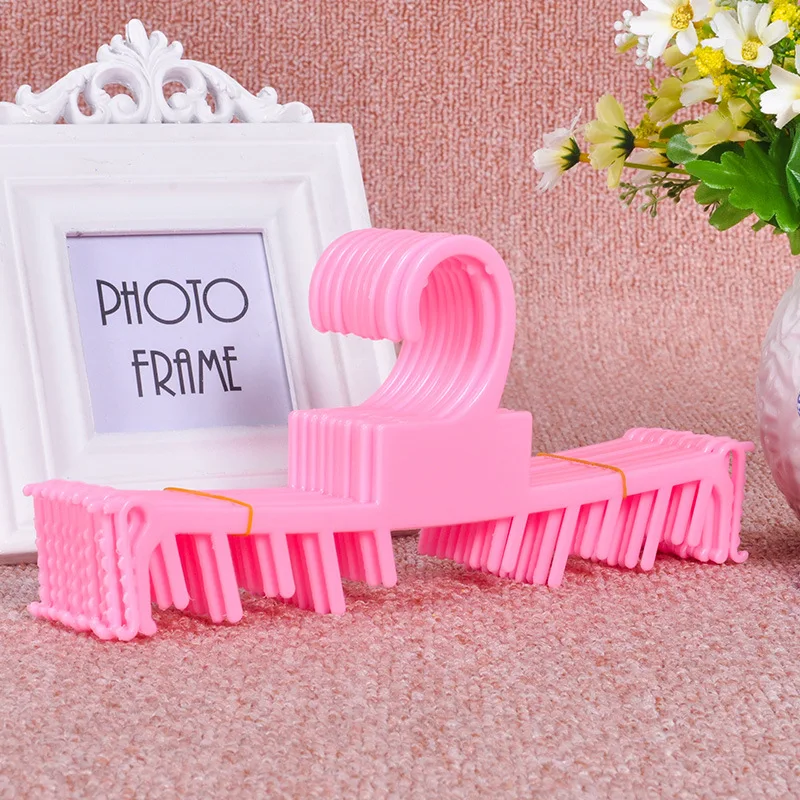 Foreign Trade Large Adult Plastic Comb Panty Rack Black Clothing Store Display Plastic Hanger Pant & Skirt Custom Hangers