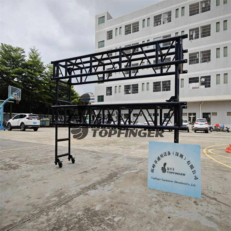 Topfinger 2024 hot sell 5ft 8ft 10ft aluminum pre-rig rectangular truss with removable rolling base system pre rig truss