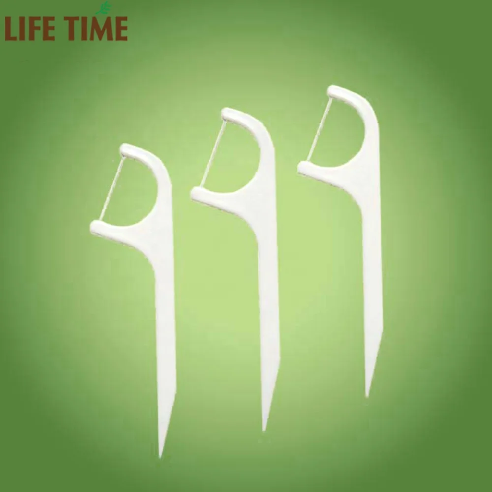 Tin box dental floss pick good quality easy carry plastic toothpicks with thread