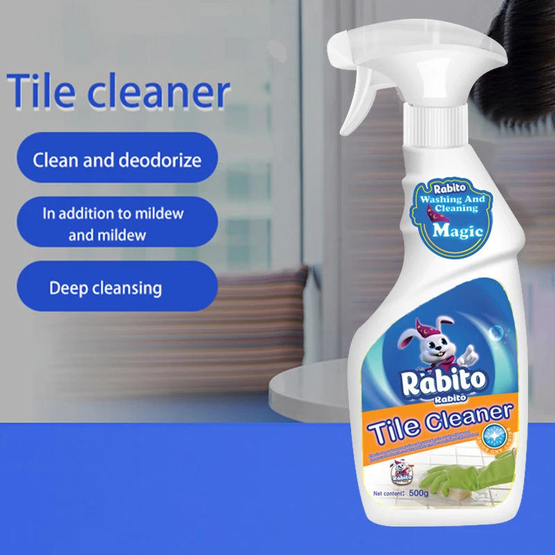 Household Multifunctional Ceramic Tile Cleaner Spray Detergent Effectively Decontaminate Remove Yellow Spots on the Stone Floor