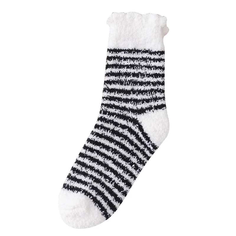 OEM Factory Custom Women Cozy Fashion Coral Velvet Thick Warm Indoor Socks