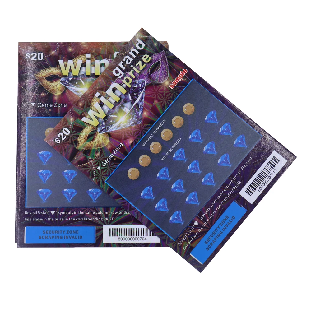 Top quality custom Color Printing Variable Data Unique Lucky custom scratch off lottery tickets for Scratch Win